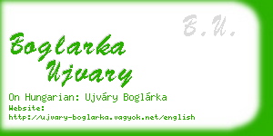 boglarka ujvary business card