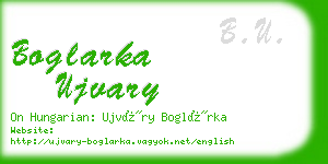 boglarka ujvary business card